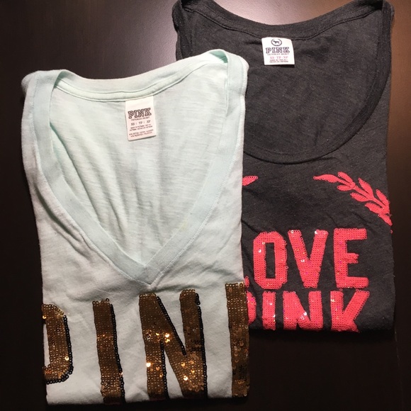 Set of 2 pink by Victoria Secret women’s T-shirt